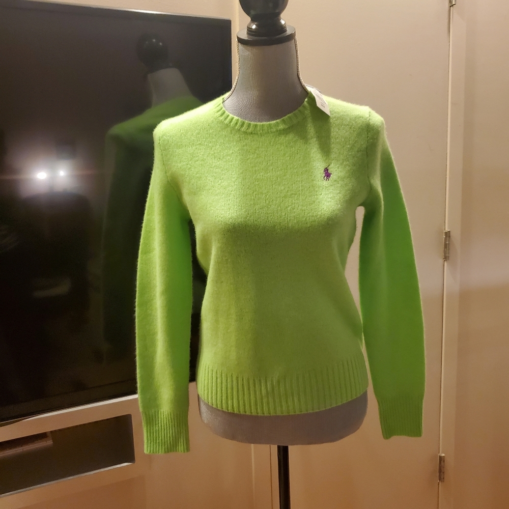 POLO by  Ralph Lauren  brand new with tag lime color sweater